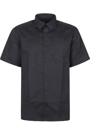 A.P.C. Koszule, Mężczyzna, Niebieski, M, Koszula z krótkim rękawem Ross