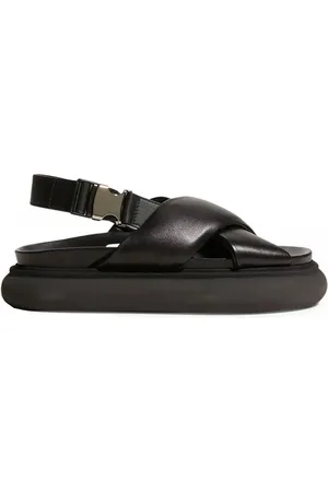 Moncler Buty, Kobieta, Czarny, 38 EU, Skóra, Sandały Solarisse