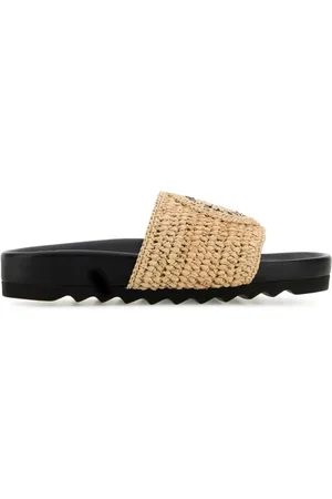 Stella McCartney Buty, Kobieta, Beżowy, 36 EU, Klapki Raffia Elyse