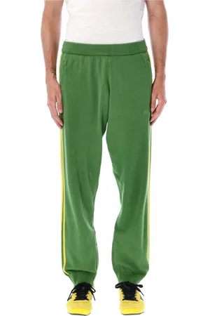 adidas Spodnie, Mężczyzna, Zielony, L, Zielone dzianinowe spodnie dresowe Crew