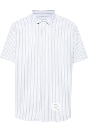 Thom Browne Koszule, Mężczyzna, Wielobarwność, S, Bawełna, Koszulka Casual z Krótkim Rękawem