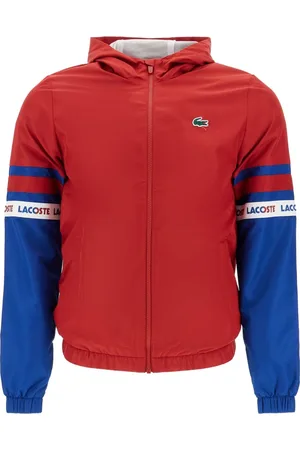 Lacoste Kurtki, Mężczyzna, Czerwony, 2XL, Sportowa kurtka z kontrastowymi rękawami