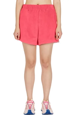 Moncler Szorty, Kobieta, Różowy, S, Bawełna, Szorty Dresowe z Tkaniny Frotte