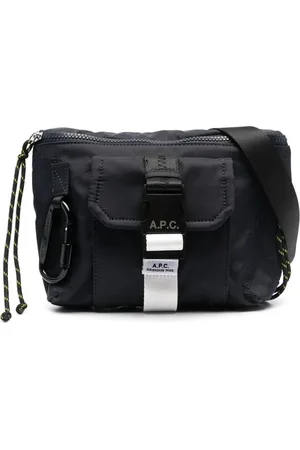 A.P.C. Torebki, Mężczyzna, Niebieski, ONE SIZE, Nylon, Treck Bum Bag