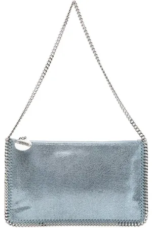 Stella McCartney Torebki, Kobieta, Niebieski, ONE SIZE, Torba na ramię z imitacji skóry z łańcuszkiem
