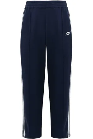Autry Spodnie, Mężczyzna, Niebieski, M, Nylon, Sportowe spodnie z bocznymi paskami