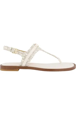 Michael Kors Buty, Kobieta, Biały, 40 1/2 EU, Stylowa Sandałki z Paskiem dla Kobiet