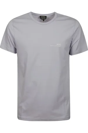 A.P.C. Koszulki, Mężczyzna, Szary, S, Bawełna, Fioletowa koszulka z logo z bawełny