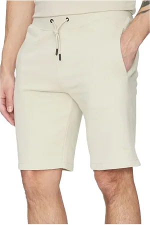 Guess Szorty, Mężczyzna, Beżowy, L, Krótkie szorty z logo - Slim Fit