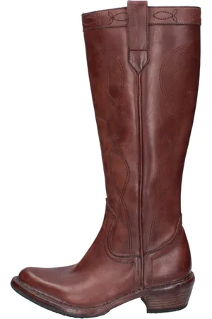 Moma Buty, Kobieta, brązowy, 37 EU, Skóra, Vintage Skórzane Kozaki za Kolano