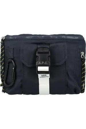 A.P.C. Torebki, Mężczyzna, Niebieski, ONE SIZE, Nylon, Banane Trek Shoulder Bag
