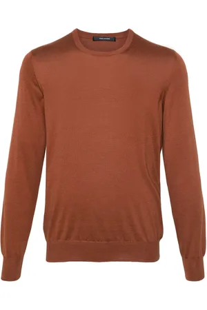 TAGLIATORE Swetry, Mężczyzna, brązowy, L, Bawełna, Sweter Maglia