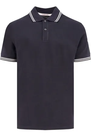 Moncler Koszulki, Mężczyzna, Niebieski, XL, Bawełna, Koszulka Polo z Kontrastującym Wykończeniem