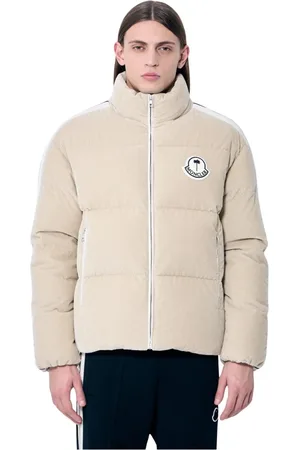 Moncler Kurtki, Mężczyzna, Beżowy, M, Bawełna, Krótka kurtka puchowa