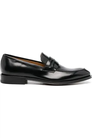 Salvatore Ferragamo Buty, Mężczyzna, Czarny, 42 EU, Skóra, Klasyczne czarne mokasyny ze skóry cielęcej