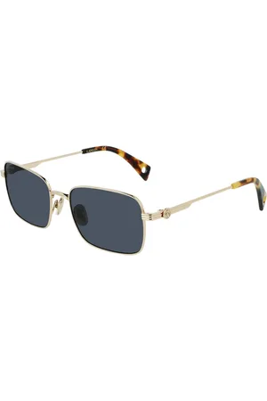 Lanvin Akcesoria, unisex, Żółty, ONE SIZE, Złote Metalowe Okulary Przeciwsłoneczne