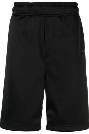 Lanvin Szorty, Mężczyzna, Czarny, S, Bawełna, Spodenki dresowe z haftowanym logo