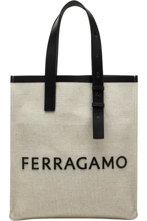 Salvatore Ferragamo Torebki, Mężczyzna, Beżowy, ONE SIZE, Średnia torebka typu tote