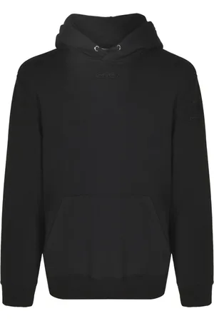 Lanvin Bluzy, Mężczyzna, Czarny, L, Bawełna, Czarna Bluza z Kapturem