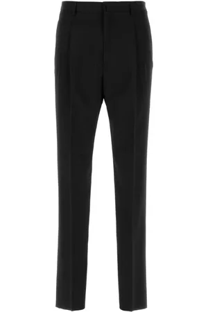 Lanvin Spodnie, Mężczyzna, Czarny, M, Bawełna, Eleganckie czarne spodnie wełniane