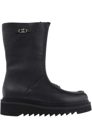 Salvatore Ferragamo Buty, Kobieta, Czarny, 40 EU, Skóra, Botki Eurialo ze skóry