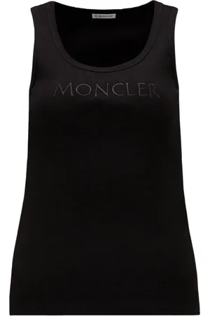 Moncler Koszulki, Kobieta, Czarny, M, Bawełna, Top bez rękawów