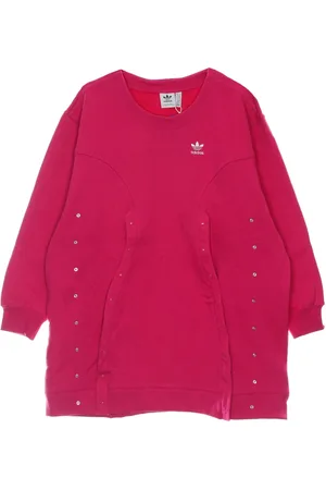 adidas Sukienki, Kobieta, Różowy, M, Bawełna, Sukienka swetrowa z lekkiego polaru