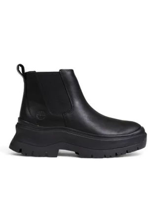 Timberland Buty, Kobieta, Czarny, 40 EU, Skóra, Eleganckie skórzane botki do kostki