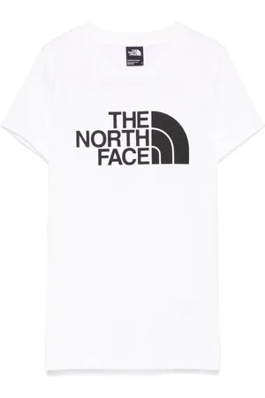 The North Face Koszulki, Kobieta, Biały, L, Bawełna, Biała koszulka z okrągłym dekoltem i nadrukiem logo