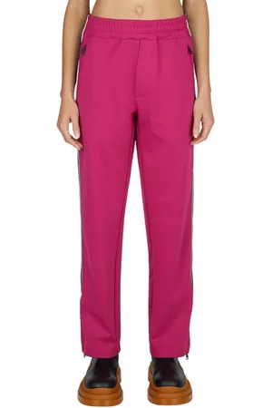 Moncler Spodnie, Kobieta, Różowy, S, Poliester, Eleganckie spodnie dresowe Colourblock
