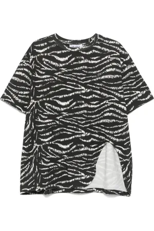 The Attico Koszulki, Kobieta, Czarny, 2XS, Bawełna, T-shirt z okrągłym dekoltem