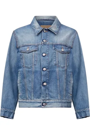 Maison Margiela Kurtki, Kobieta, Niebieski, S, Bawełna, Kurtka jeansowa