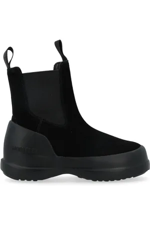 Moon Boot Buty, Kobieta, Czarny, 39 EU, Zamsz, Luna Chelsea Suede Botki