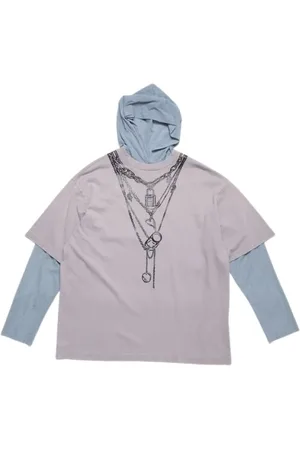 Acne Studios Koszulki, Mężczyzna, Wielobarwność, M, Bawełna, T-shirt z warstwową siateczką