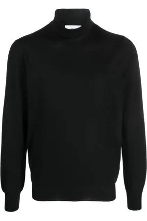 LARDINI Swetry, Mężczyzna, Czarny, 2XL, Wełna, Golf z golfem