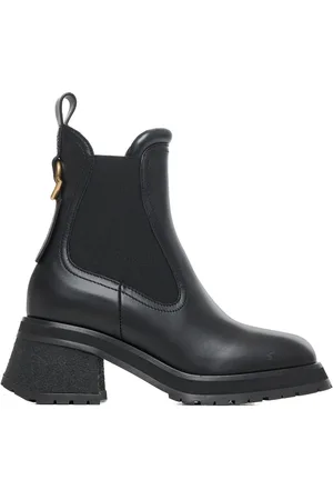 Moncler Buty, Kobieta, Czarny, 36 EU, Skóra, Skórzane botki Chelsea Gigi