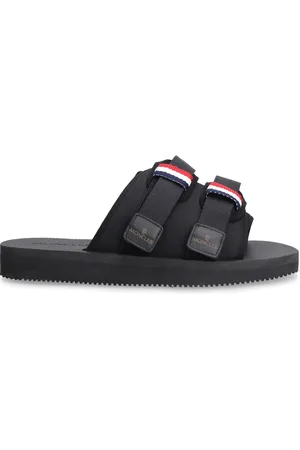Moncler Buty, Mężczyzna, Czarny, 40 EU, Poliester, Klapki Slide Works