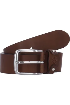 Timberland Akcesoria, Mężczyzna, brązowy, M, Skóra, Skórzany pasek z metalową klamrą