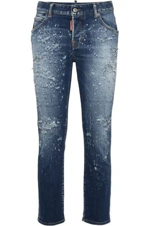 Dsquared2 Jeansy, Kobieta, Niebieski, XS, Stylowe Spodnie