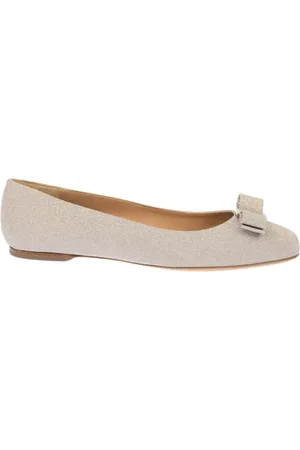 Salvatore Ferragamo Buty, Kobieta, Szary, 37 1/2 EU, Skóra, Klasyczne skórzane mokasyny