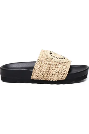 Stella McCartney Buty, Kobieta, Beżowy, 37 EU, Sandały z rafii i gumy