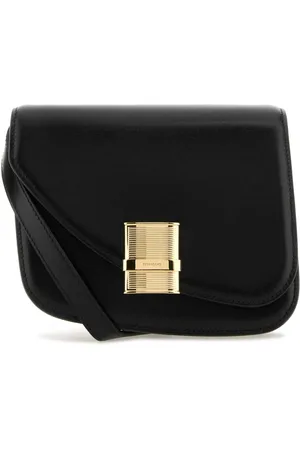 Salvatore Ferragamo Torebki, Kobieta, Czarny, ONE SIZE, Skóra, Stylowa czarna skórzana listonoszka