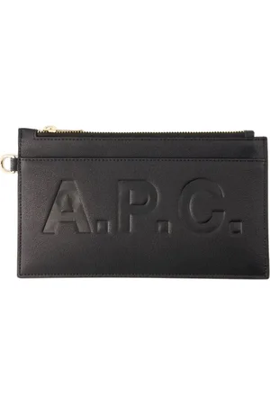 A.P.C. Akcesoria, Kobieta, Czarny, ONE SIZE, Skóra, Market Clutch