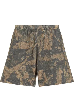 Acne Studios Szorty, Mężczyzna, Wielobarwność, S, Bawełna, Szorty polarowe z nadrukiem