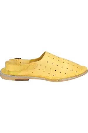 Moma Buty, Kobieta, Żółty, 37 EU, Skóra, Vintage Skórzane Sandały