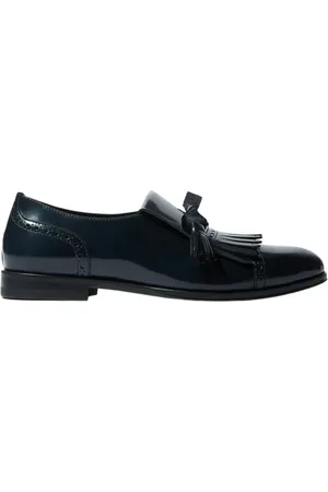 Scarosso Buty, Kobieta, Niebieski, 42 EU, Skóra, Lucy Mokasyny - Niebieska cielęca skóra Semi Brogue