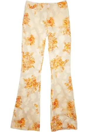 Acne Studios Jeansy, Kobieta, brązowy, S, Bawełna, Spodnie Dzwony