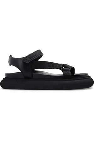 Moncler Buty, Kobieta, Czarny, 36 EU, Skóra, Sandały na Paskach Catura