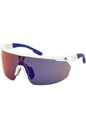 adidas Akcesoria, unisex, Biały, ONE SIZE, Białe okulary przeciwsłoneczne z fioletowymi szkłami gradientowymi