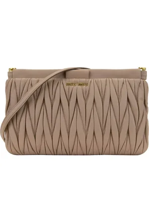 Miu Miu Torebki, Kobieta, Beżowy, ONE SIZE, Skóra, Skórzana Torba na Ramię
